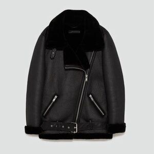 Zara Black Leather Jacket